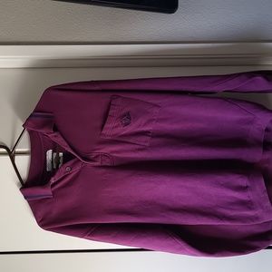 Dockers pull on sweat shirt with collar purple with blue trim, vintage used